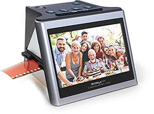 Easypix 'Cyberscanner View' 3 in 1 Dia- & Film-Scanner mit 14 MP Sensor, einfache Handhabung, 12,7 cm (5 Zoll) Display, bis 22 MP Auflösung, Schwarz/Silber