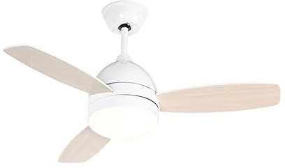 Qazqa rotar - Ventilateur de plafond - 2 lumière - Ø 960 mm - Blanc - Moderne - éclairage intérieur - Salon I Chambre I Cuisine I Salle à manger