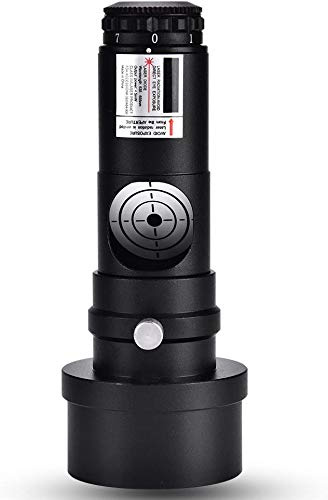 POFET Telescope Collimator 1,25 '' Metallkollimationsokular mit 2 Adapter 7 Bright Levels Collimator für Teleskop