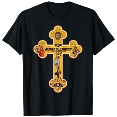 Griechisch Orthodoxe Jesus Christus Kreuz Ikone T-Shirt