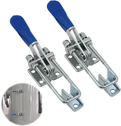Kniehebelspanner Schnellspanner Horizontal Toggle Clamp Waagrechtspanner - 2 Stück Haltekraft Anti-Rutsch Knebelklemme Handwerkzeuge für Schweißen, Kistenverschluss Hebel Verschluss Quick Fixture