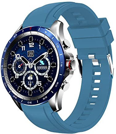 Atlanta 9718- Smartwatch, für Herren, Fitnesstracker, mit Wettervorhersage, Schrittzähler, zum Blutdruck messen, wasserdicht, Farbe:Blau