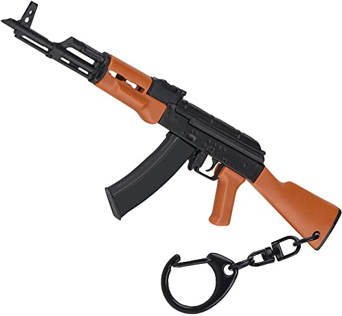 Zhongren Tactical Keychain AK47 Key Chain Rifle Gun Modell 1: 9 Actionfigur Samling Hängsmycke för Män Army Pojkvän Gåva-AK47