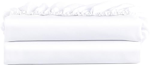 FreshCulture Twin Fitted Sheet Only 2 Pack - Hotel Quality Fitted Sheet Twin Size - Ultra Soft & Breathable - Brushed Microfiber - Deep Pocket - Cooling Fitted Sheets for Twin Size Bed (White)