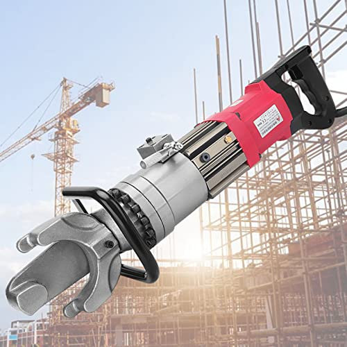 QJJML Hydraulische Werkzeuge Elektrische Bewehrungsbiegemaschine, 22 mm tragbare hydraulische elektrische Bewehrungsstahlbiegemaschine, Geschwindigkeit 2-2,5 s