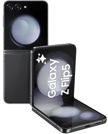 Samsung Galaxy Z Flip5 Faltbares AI-Android-Smartphone ohne Vertrag, Handy, 512 GB, Ausdauernde Akku-Laufzeit, Klappbares Design, Graphit, Inkl. 36 Monate Herstellergarantie [Exklusiv bei Amazon]