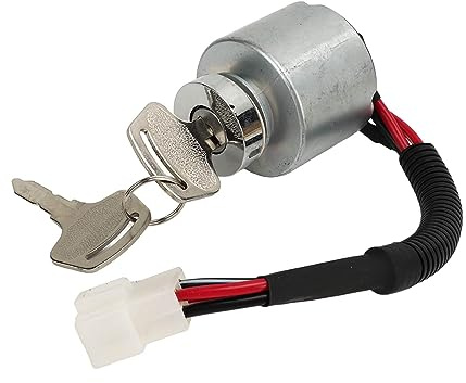Interruttore di Accensione Motore, Blocco Interruttore di Accensione con 2 Chiavi, Interruttore di Avviamento Accensione, 66101 55200 Adatto per Kubota BX1500D BX1800D BX1830D