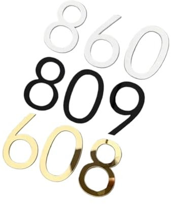 BUUV 3D Numeral Door Plaque House Drawer Sign Plating Gate Digits 0 To 9 Acrylic Number Tag Hotel Home Sticker Address Door Label(11 gold)