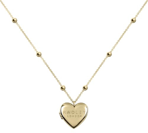RADLEY Womens 18ct Gold Plated Heart Locket Pendant Necklace