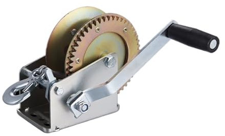 HEALBYBLE Hochwerti 1600LBS Handhand-Handwinde, Ankerwinde, Ankerwinde, Bootsanhänrwinde mit Gurtband, Ankerwinde, Härtere Leistung(D)