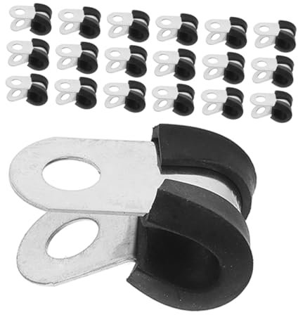 OSALADI 100pièces Colliers De Serrage Acier Type Avec Isolation Pour Câbles Fixations De Tuyaux Résistants à Et Faciles à Installer Parfaits Pour Câbles