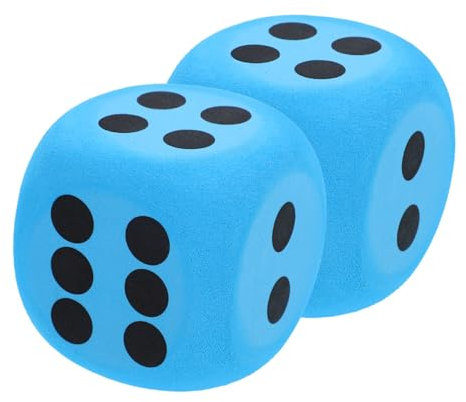 Toyvian Set 2 Grandi Dadi in Schiuma Eva Per Bambini Dadi Leggeri Sicuri e Divertenti Per Giochi in Classe e Attività Educative Per Feste e Intrattenimento Dimensioni 6cm Angoli Arrotondati
