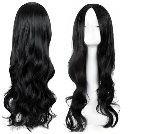 1 Pcs Wave Wigs for Women Girls, 65 cm Curly Ladies Fancy Dress Synthetic Hair Curly Wigs for Black Women Full Hair Replacement Cosplay Party, Daily Use