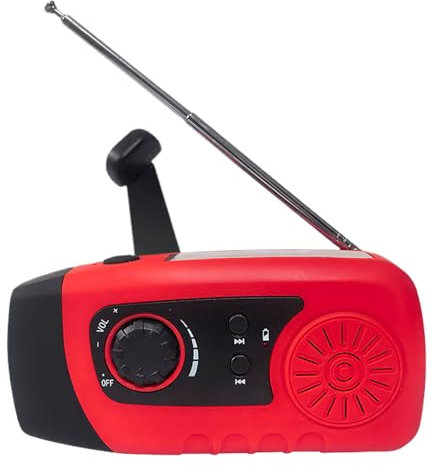 Husoiuy Radio À Manivelle | Radio Solaire Compacte 2000mAh | Batterie Rechargeable | Lampe Torche LED - Chargeur De Téléphone pour Randonnée, Pannes À Domicile Et Survie en Extérieur