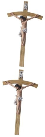 GLEAVI 2 Stück Kreuzwand hängen Kreuze Wanddekoration groß heilig Kreuz für Grab Dekorative Wandkreuz Wandkreuze für Wohnkultur Hängende Kreuze als Wanddekoration Harz