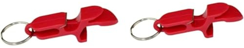 2 abrelatas rojo multifunción portátil para botellas de cerveza, llavero de aluminio para barra de cerveza, accesorio práctico de regalo