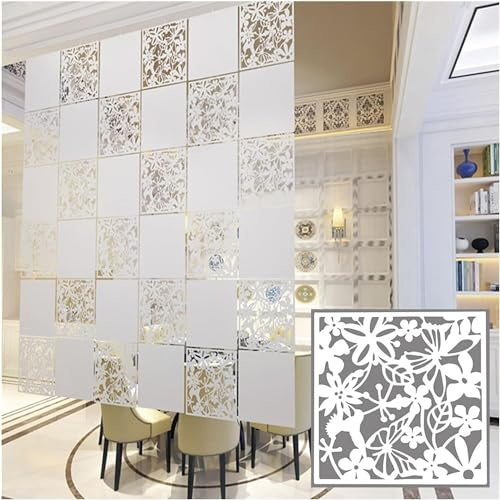 HXRW Divisorio per Ambienti sospeso, Pannelli in PVC, Schermo Anti-crepa da 0,7 mm per Ufficio, Ristorante, Soggiorno, Decorazione, Pannelli divisori per Ambienti sospesi (Colore: Bianco-b,