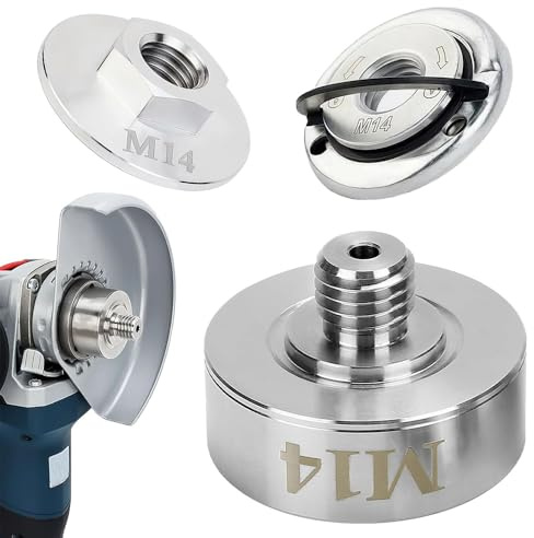 SKJJM Adaptador X-LOCK a M14, Tuerca Rápida M14, acero Inoxidable 304, Adaptador XLock M14 con Contratuerca para Amoladora Angular, Hoja de Corte, Núcleo Dirll Bit