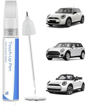 C6A Nanug Weiß Metallic auto Lackstift für BMW MINI – Exakte Übereinstimmung - Ausbesserungslack von Kratzern und Abplatzungen
