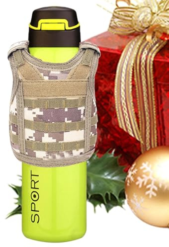 Mini gilets de bière tactiques | Mini gilet réglable pour boissons | Bouteille de gilet tactique en tissu résistant à l'usure, cadeau de Saint-Valentin ou d'Halloween