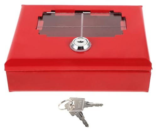 DOITOOL Cassetta Porta Chiavi per Armadietto Porta Estintore in Ferro Rosso Conservazione Comoda e Rapido Accesso per Scenari di Emergenza a Parete