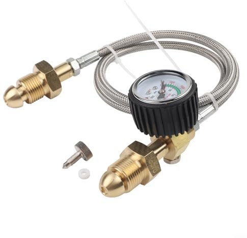 Manguera de transferencia de gas de alta presión para cilindro de argón BS 341 No 3 (Reino Unido), G 5/8 pulgadas para rosca RH, acero inoxidable, opciones de 90 cm y 150 cm (Reino Unido (U (estilo 3)