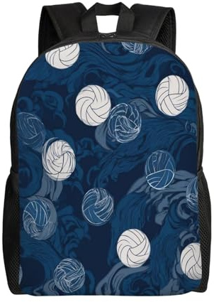 XOPEKVLAWM Reseryggsäck för kvinnor män handbagage ryggsäck tecknad svart vit får laptop ryggsäck lätt vardaglig dagväska, Blå volleyboll, en storlek