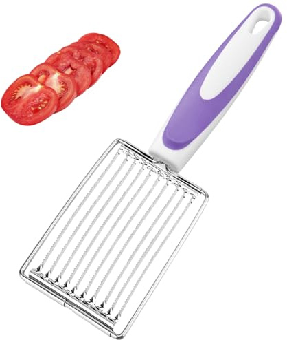 Simsky Eierschneider & Kartoffelschneider aus Edelstahl, Vielseitiger Tomatenschneider und Kartoffelharfe mit Griff, Ideal für Gekochte Eier, Kartoffelsalat, Fleisch und Gemüse