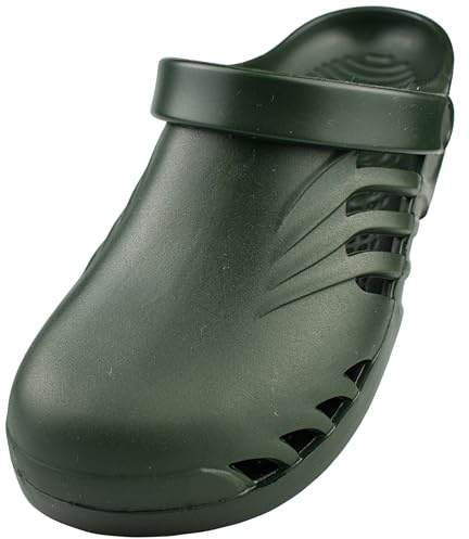 APREGGIO Zoccoli da Giardino Uomo – Sabot in Eva Ultra Leggeri Antishock, Scarpe Comode per Lavoro, Verde, 47 EU
