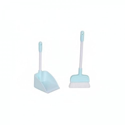 MFMEXUL 3 Pièces Balai Maison de Poupée Miniature Ensemble Nettoyage Mini Pelle et Balayette Décor Scène Domestique Léger Suitable pour Dioramas Détail, 6 pièces