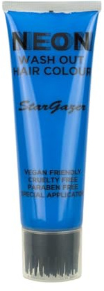 Stargazer Neon UV-Reactive Wash Out Hair Colour, Super Vibrant Colour, Blue
