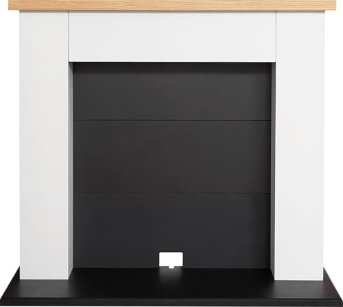 Adam Chester Stove Wooden Fireplace in Pure White, 39 Inch