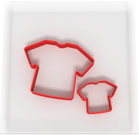 Custom Cutters Shirt Shaped Cutters | MINI/Small Plastic Cutter for Baking, Fondant, Clay, Pastry, Icing, Jewellery (3CM + 5CM)