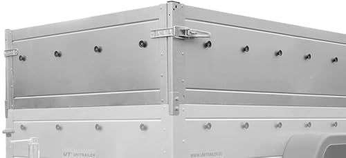 UNITRAILER Bordwandaufsatz 40 cm für Garden Trailer 200 Kipp Anhänger 200x106 cm, verzinkte Zusatzbordwände zur Erhöhung der Ladefläche, 27 kg Set inklusive Montageschrauben