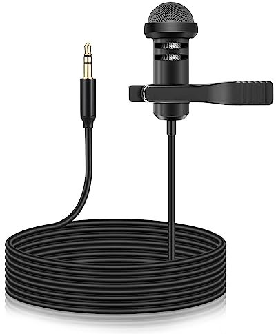 Lavalier Microphone Replacement for Rode Wireless GO 2 II ME Clip-on Microphone System, Omnidirectional Mono Lapel Mic 3.5mm for WIGO, 5ft