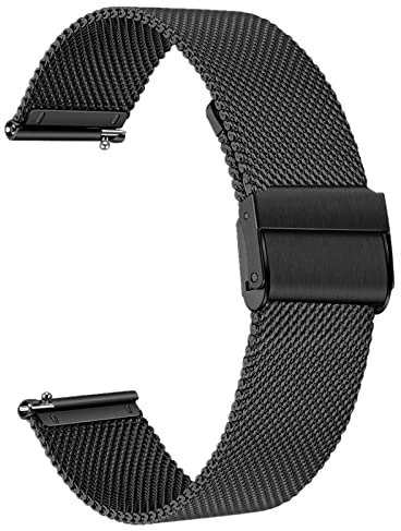 YUTOU Edelstahl Mesh Uhrenarmbander 20mm Smartwatch Schnellverschluss Watch Uhren Ersatzband Ersatz Metall Armband Schnellverschluss Uhrenarmband Smart Watch Armbänder für Herren Damen