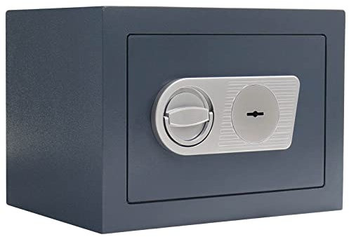 Profirst Silent 26 Wertschutzschrank EN0 Doppelbartschloss Aufbohrschutz 2 Schlüssel bedingter Feuerschutz Tresor herausnehmbarer Fachboden inkl. Befestigungsmaterial