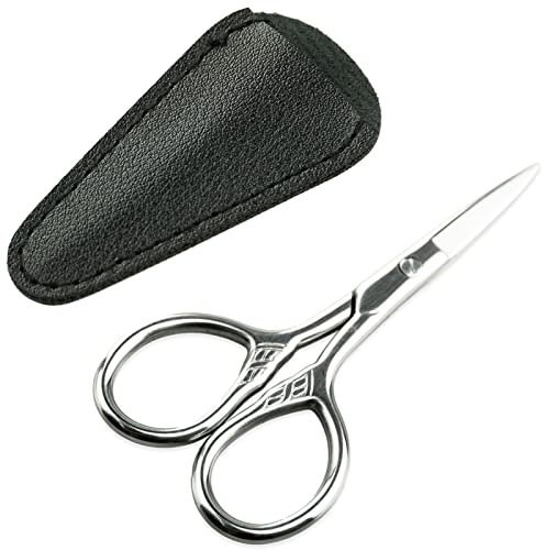 Forbici di bellezza con punta dritta in acciaio inossidabile Forbici di bellezza Grooming Sopracciglio Capelli naso per donna Uomo 1 pezzi