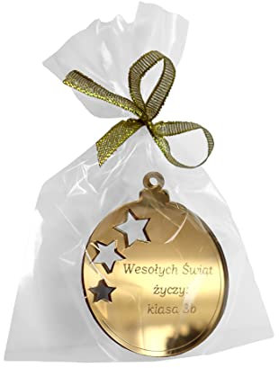 Weihnachtsanhänger 10 Stücke - Personalisierte Geschenke für Weihnachten - Weihnachtsdeko (Weihnachtsbaum, Silber plexiglas, 10 Stück)