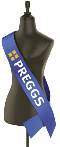 SMARTYPANTS Preggs Royal Blue Sash - Novelty Funny Fun Mum To Be Baby Shower Boy Girl Mummy Mother Celebration Beauty Bump Sausage Roll Gift Present Party Supplies (Blue)