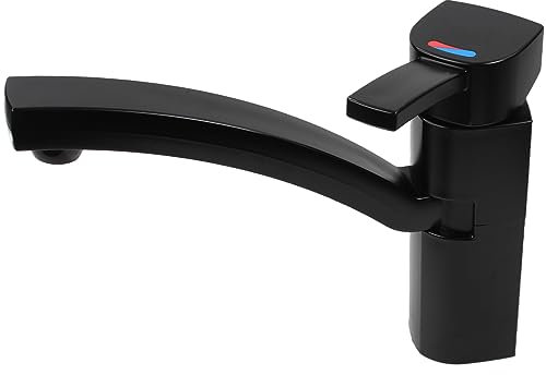 Wasserhahn Einhebelmischer Capri Wohnmobil Wohnwagen Caravan Camping Boot + Schalter schwarz matt