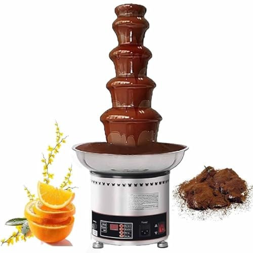 Chocolate Fondue Set, Electric Chocolate Fountain Machine, Commercial Chocolate Melting Machine for Party Birthday Wedding Chocolate Cheese BBQ Sauce (Size : 5Tier)