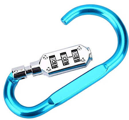 Yctze Travel Bag Luggage Security Combination Lock, Locking Carabiner Padlock - Ideal for Keychain and Backpack (Yctzeykzpvgq3g4-02)