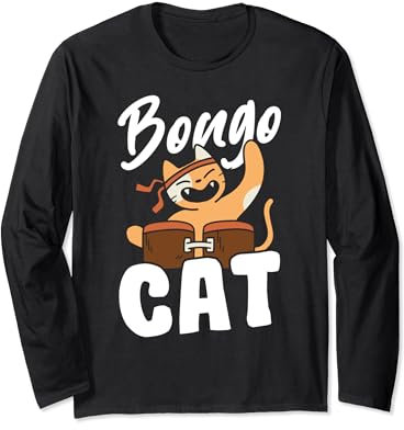 Bongo-Katze Langarmshirt