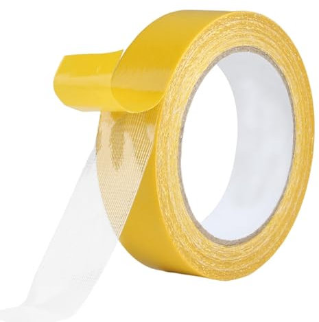 Caybats Double Sided Carpet Tape 3cm x 20M Strong Adhesive Rug Gripper Tape Multipurpose Gripper Non Slip Tape for Wood Floor and Outdoor Holiday Decorations Rugs Residue Free