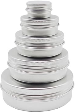 Wopanxye 5 Stück Aluminiummetalldosen mit Deckel 2 oz, nachfüllbare Behälter, 15ml Aluminiumdosen, 1oz Creme dosen, DIY Kerzendose, Klein Salbendose, Gewürzdose, Reisen Lippen balsam behälter Dosen