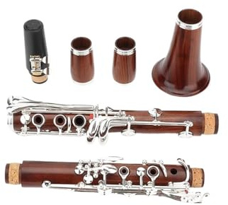 Clarinet Set Red Wood Bb Clarinet Plate With Silver 17/18 Key Redwood Clarinet Musical Instruments