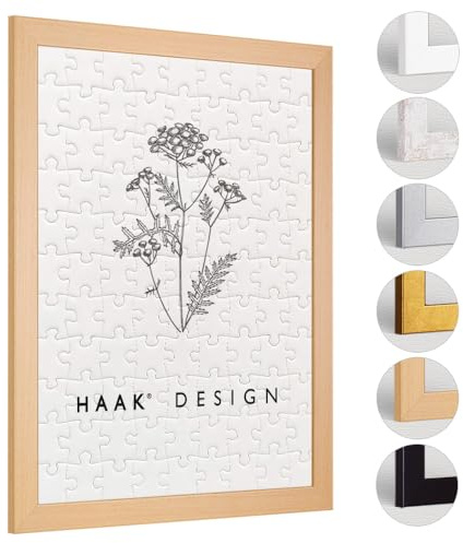 Haak Puzzlerahmen Lavanda ANTIREFLEX/Entspiegelt Buche (Dekor) 50 X 70 cm (ca. 1000 Teile) Bilderrahmen Rahmen für Puzzle
