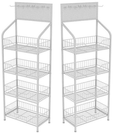 Generisch Süßigkeitenständer fürs Kino, 2er-Set, freistehendes Produktregal für Einzelhandel/Supermarkt/Markt, Vorrats-Snack-Organizer für Wohnheim/Spielzimmer/kleine Räume, Farbe: Schwarz