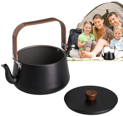 Théière de camping, bouilloire de voyage, bouilloire de voyage légère, cafetière de camping portable, bouilloire de voyage, théière de voyage, théière de randonnée, cafetière de camping portable
